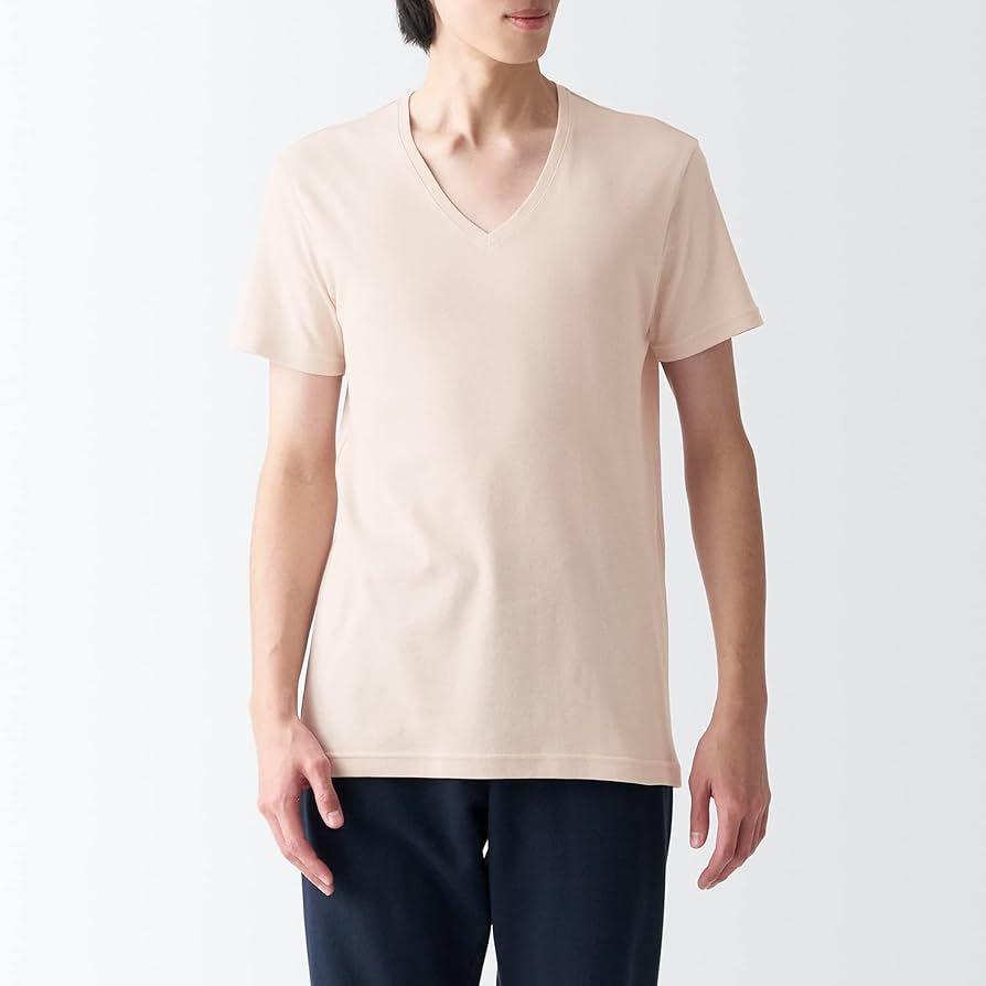 Amazon.co.jp: 無印良品 さらっと綿 Vネック半袖Tシャツ